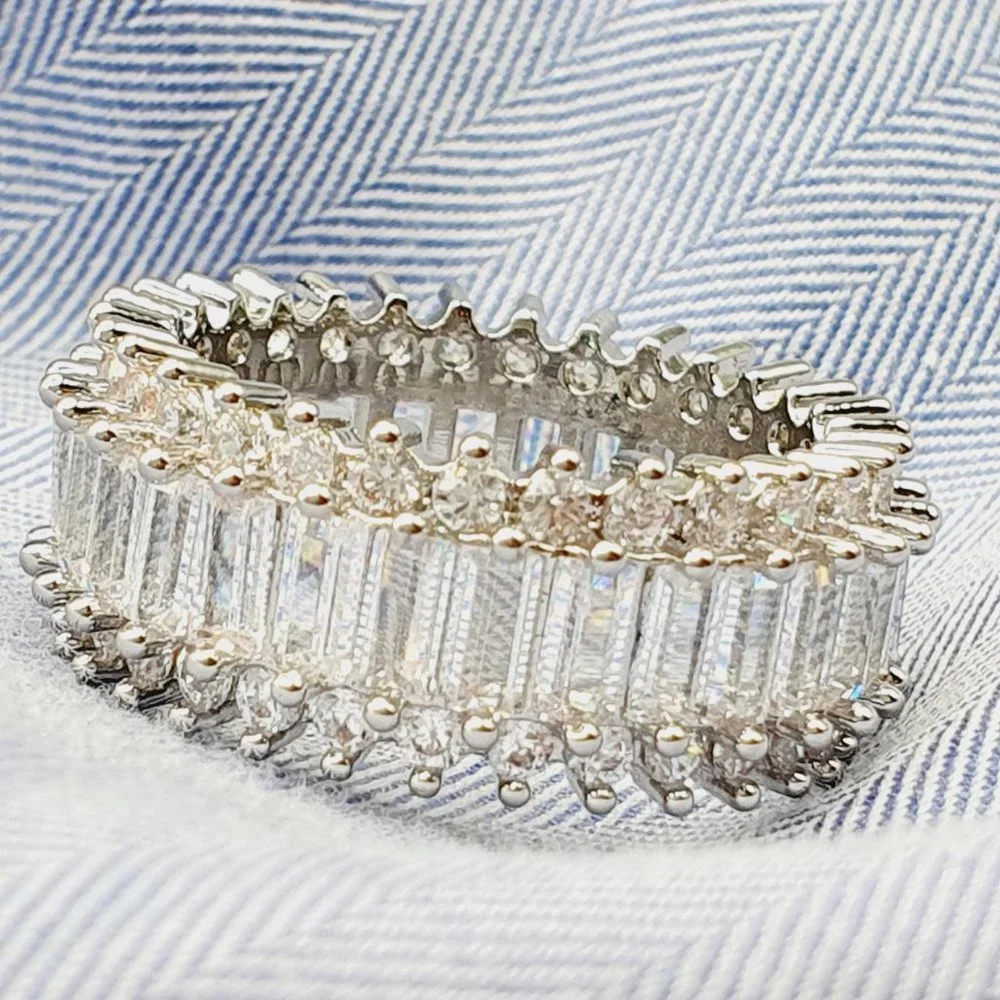 🔥 Fashion Dainty Gems Zircon Beautiful Eternity Rings for Women, EVGG1369